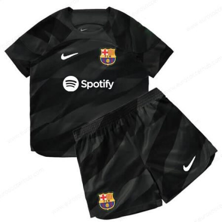 Barcelona Goalkeeper Kids Football Kit 23/24 Black